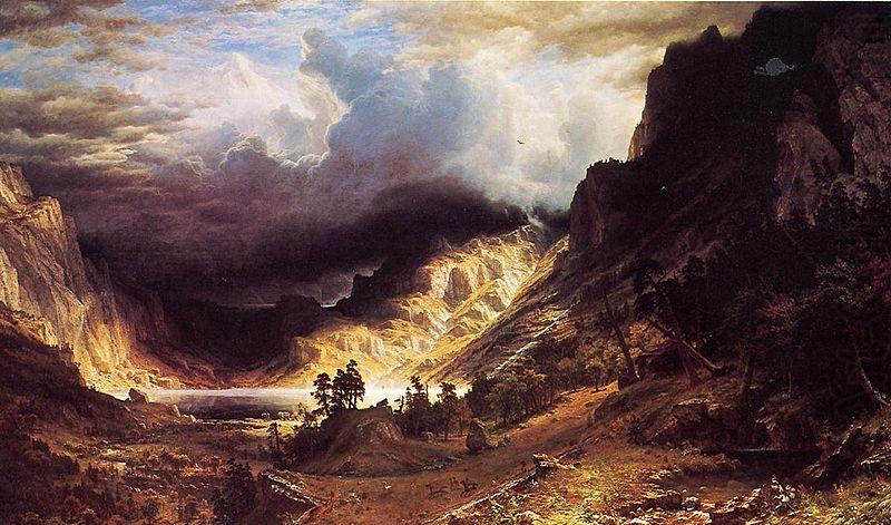 Albert Bierstadt A Storm in the Rocky Mountains, Mr. Rosalie china oil painting image